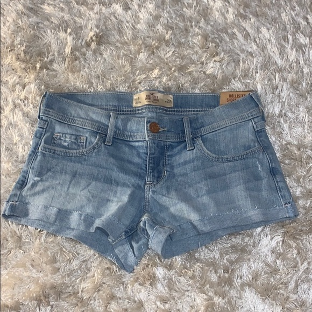 Hollister light‎ wash denim shorts NWT
